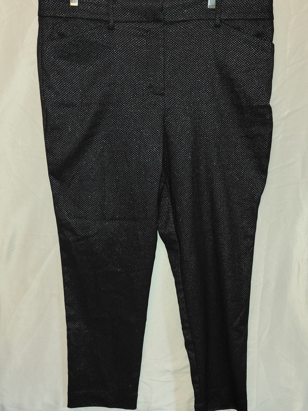 Liz Claiborne Black Textured Skinny Pants